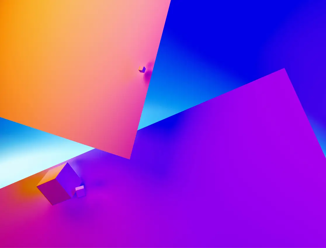 Abstract glowing shapes